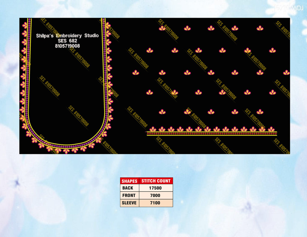 Embroidery Designs 601-700 Series