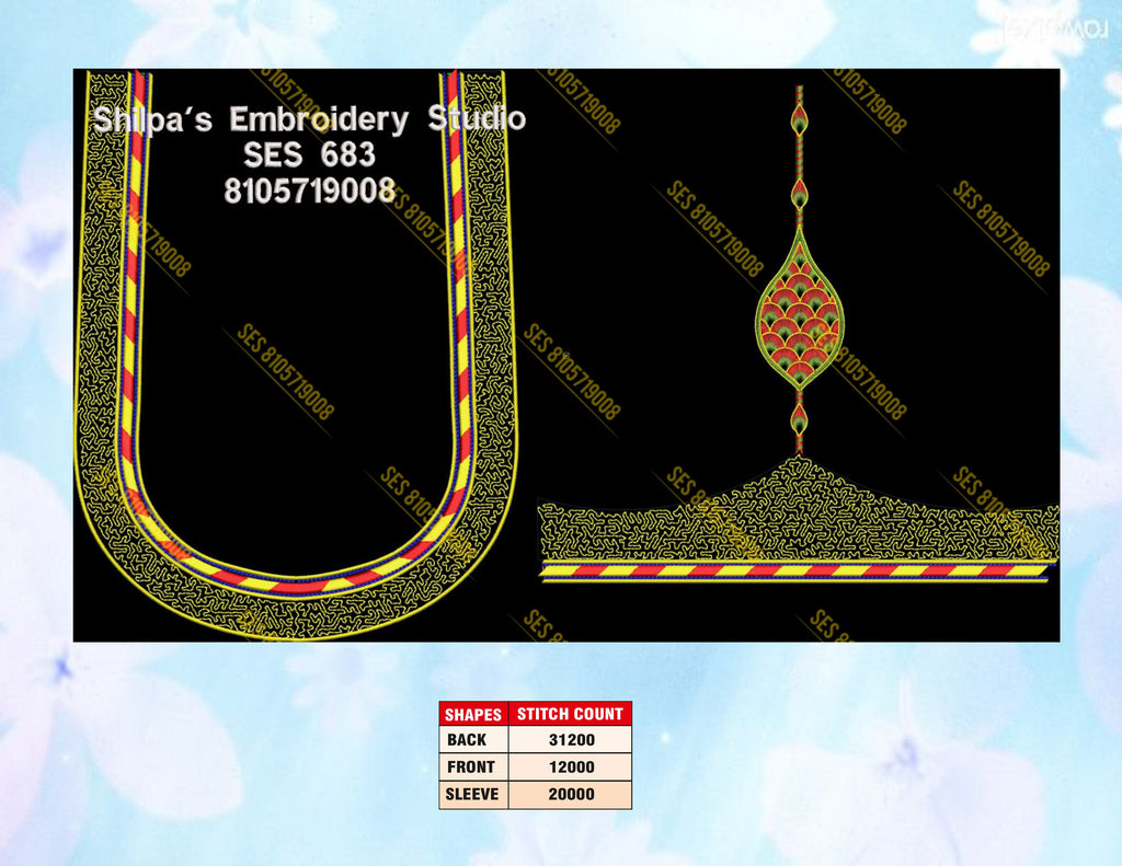 Embroidery Designs 601-700 Series