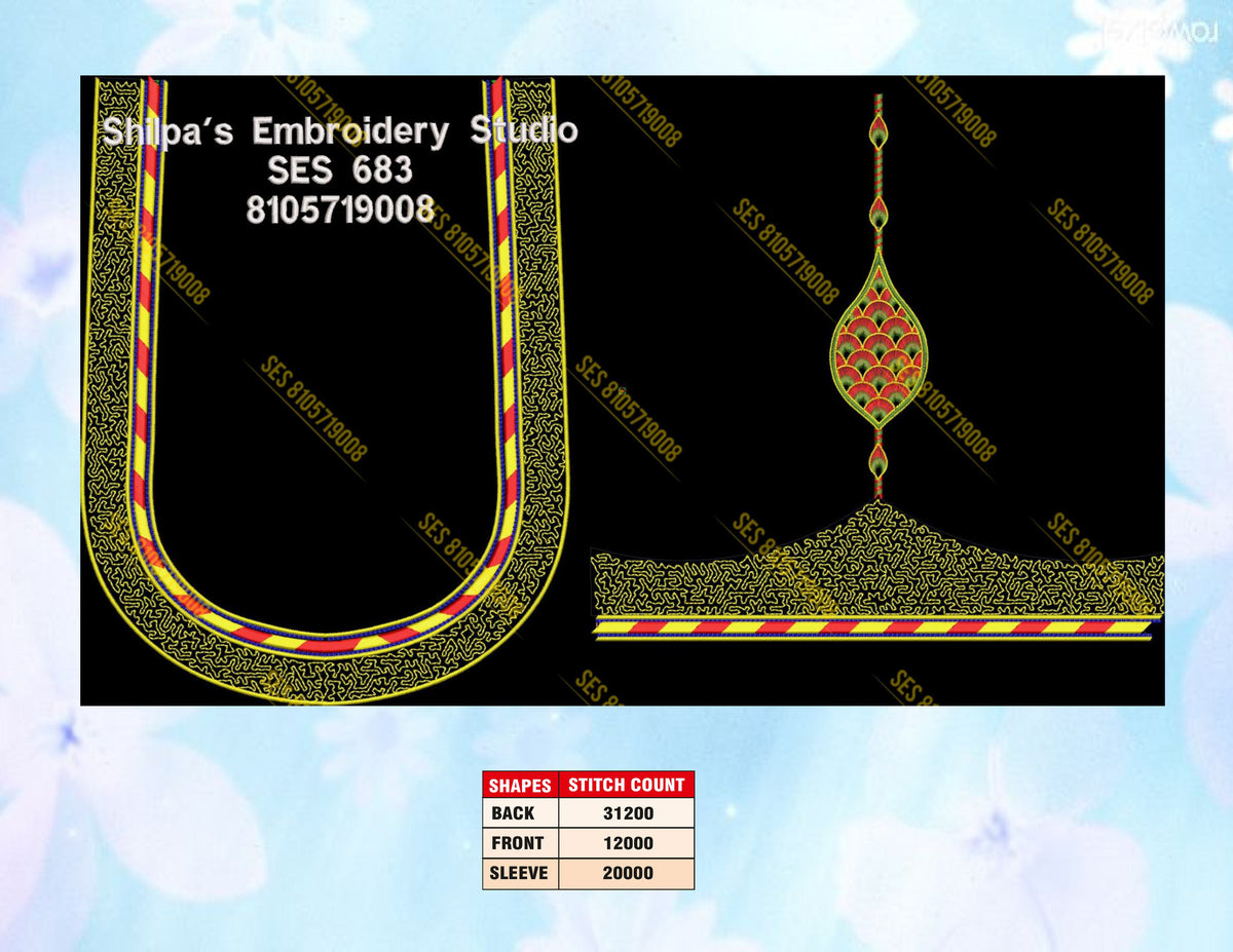 Embroidery Designs 601-700 Series