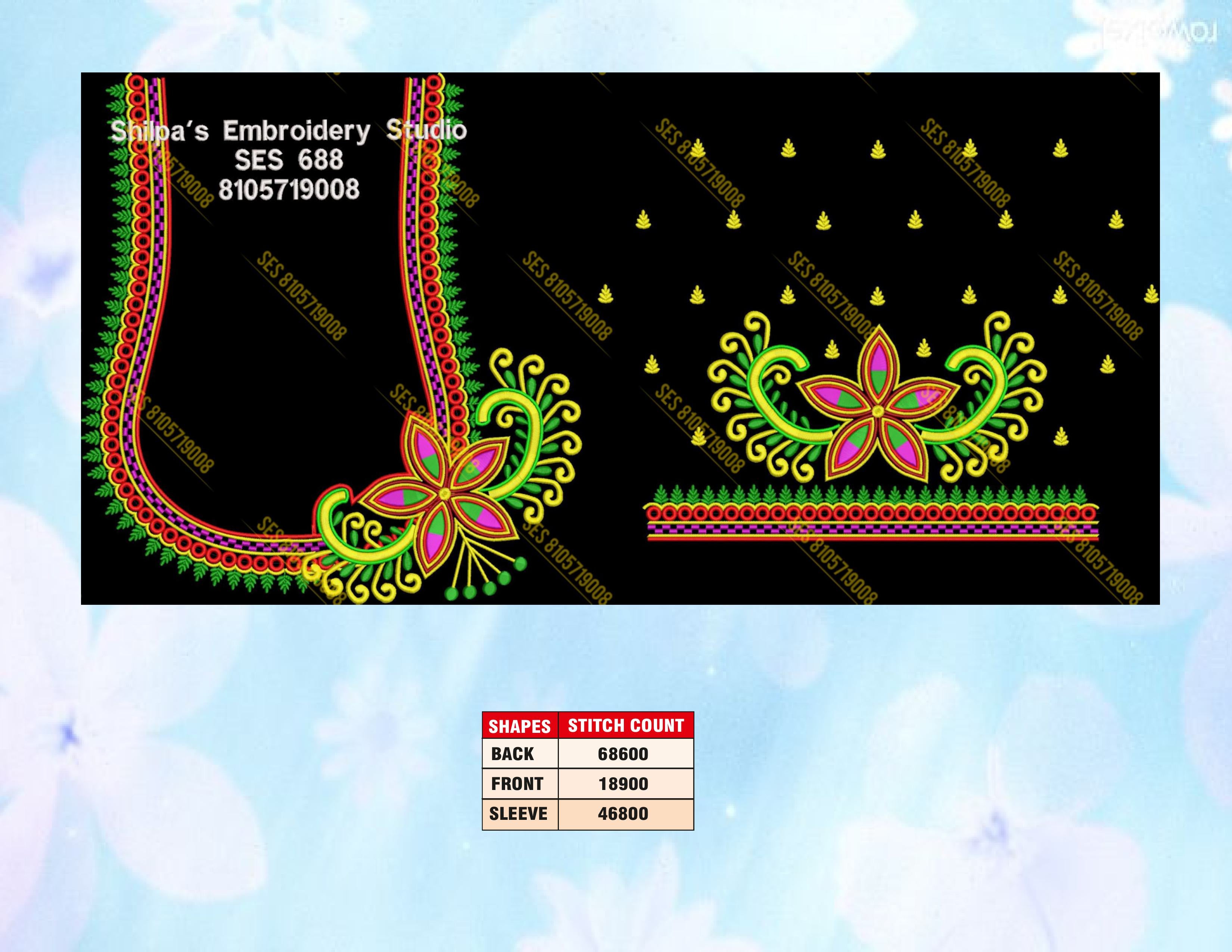 Embroidery Designs 601-700 Series