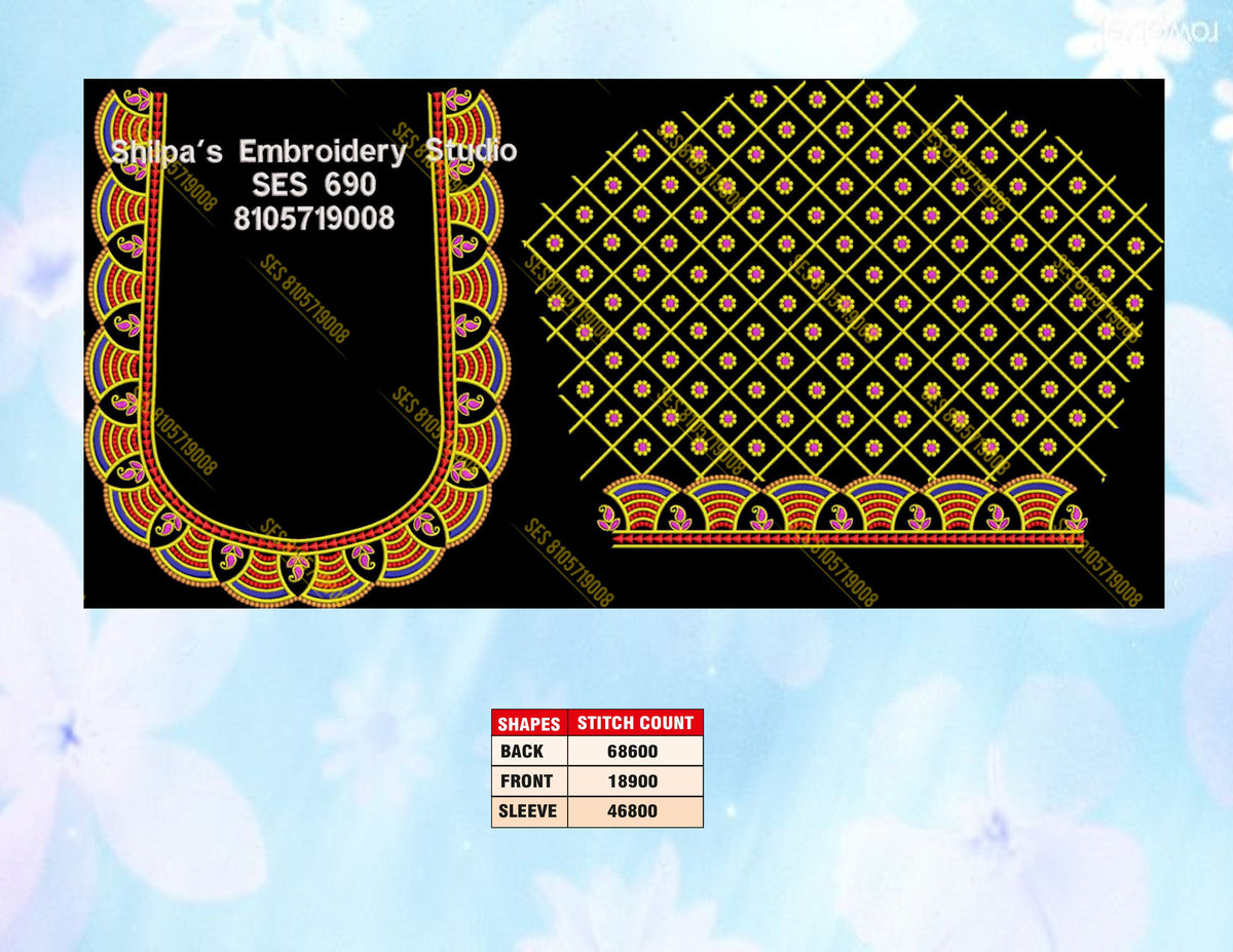 Embroidery Designs 601-700 Series