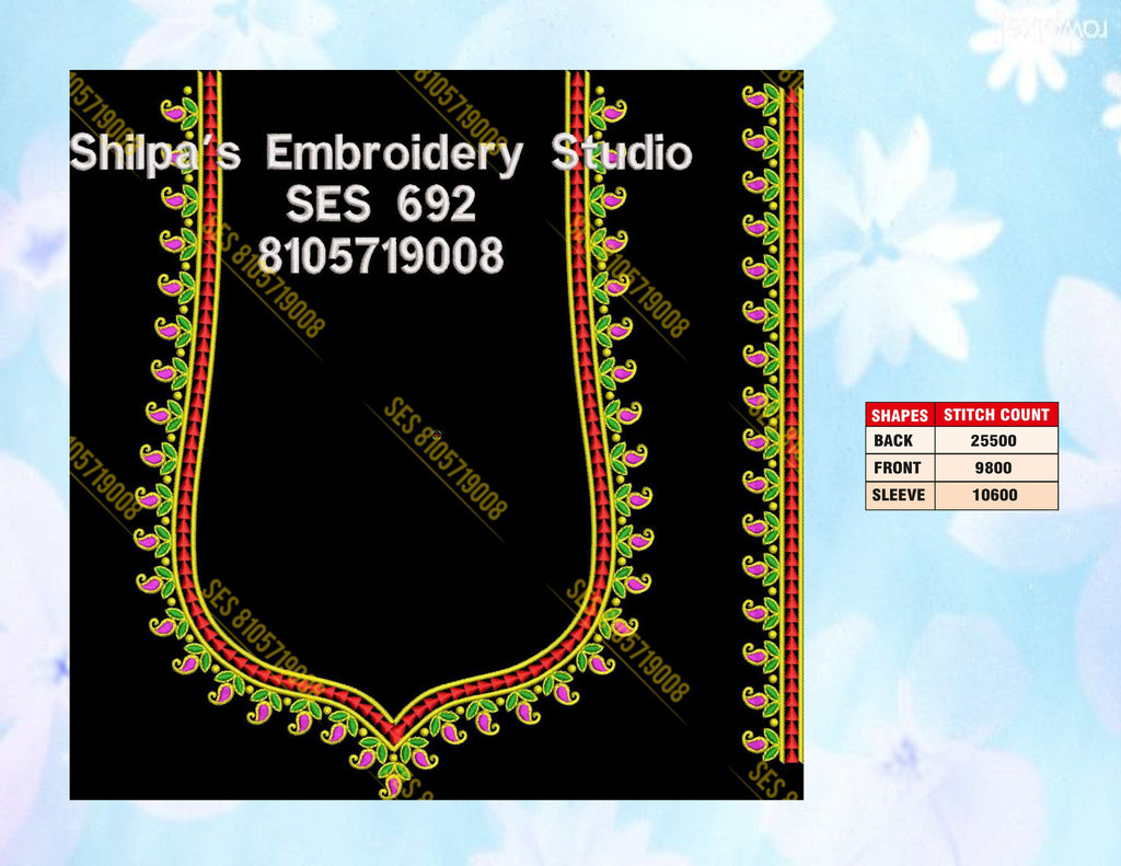 Embroidery Designs 601-700 Series