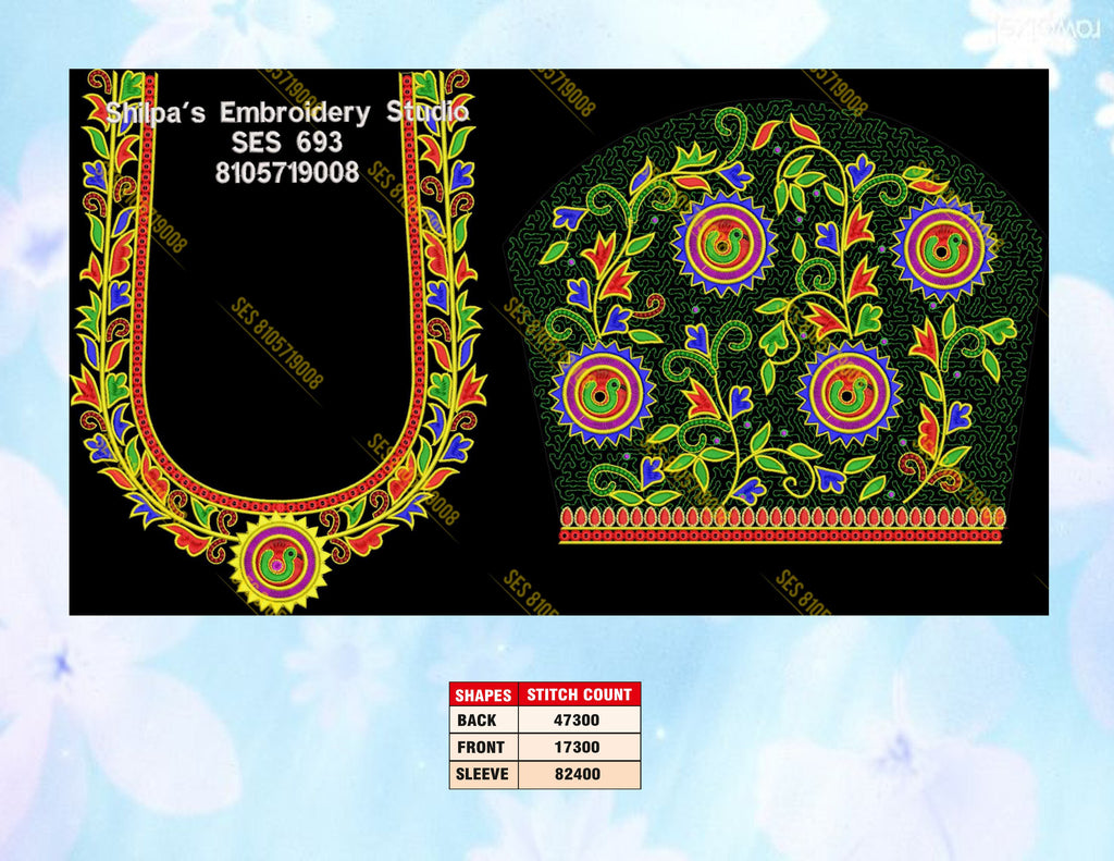 Embroidery Designs 601-700 Series