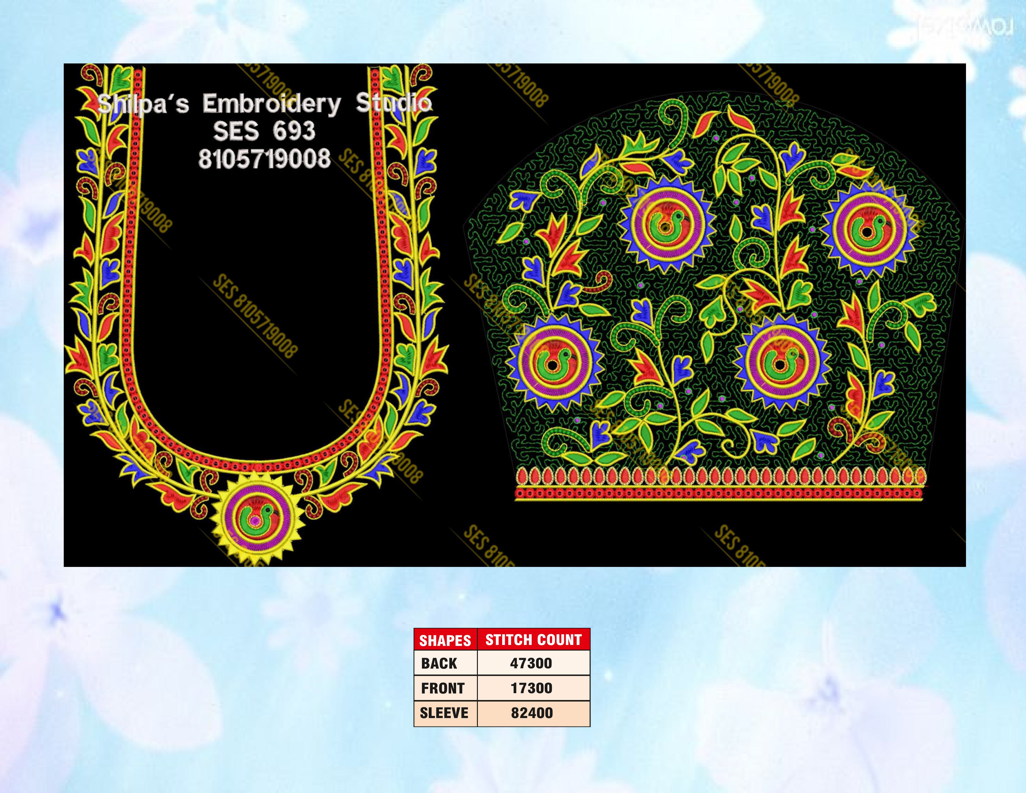 Embroidery Designs 601-700 Series