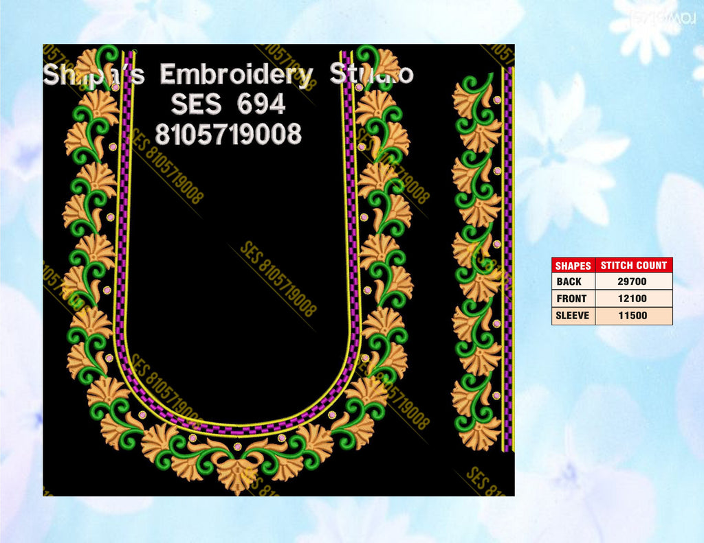 Embroidery Designs 601-700 Series