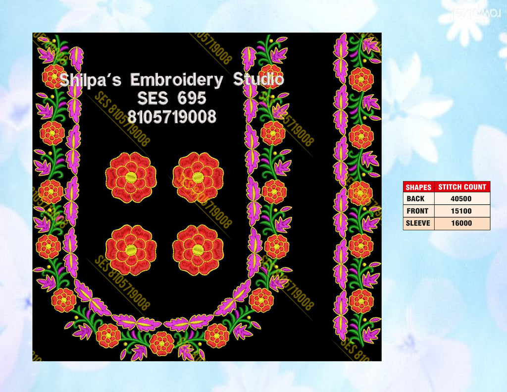 Embroidery Designs 601-700 Series