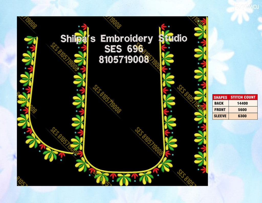 Embroidery Designs 601-700 Series