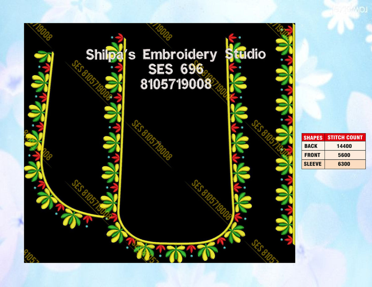 Embroidery Designs 601-700 Series