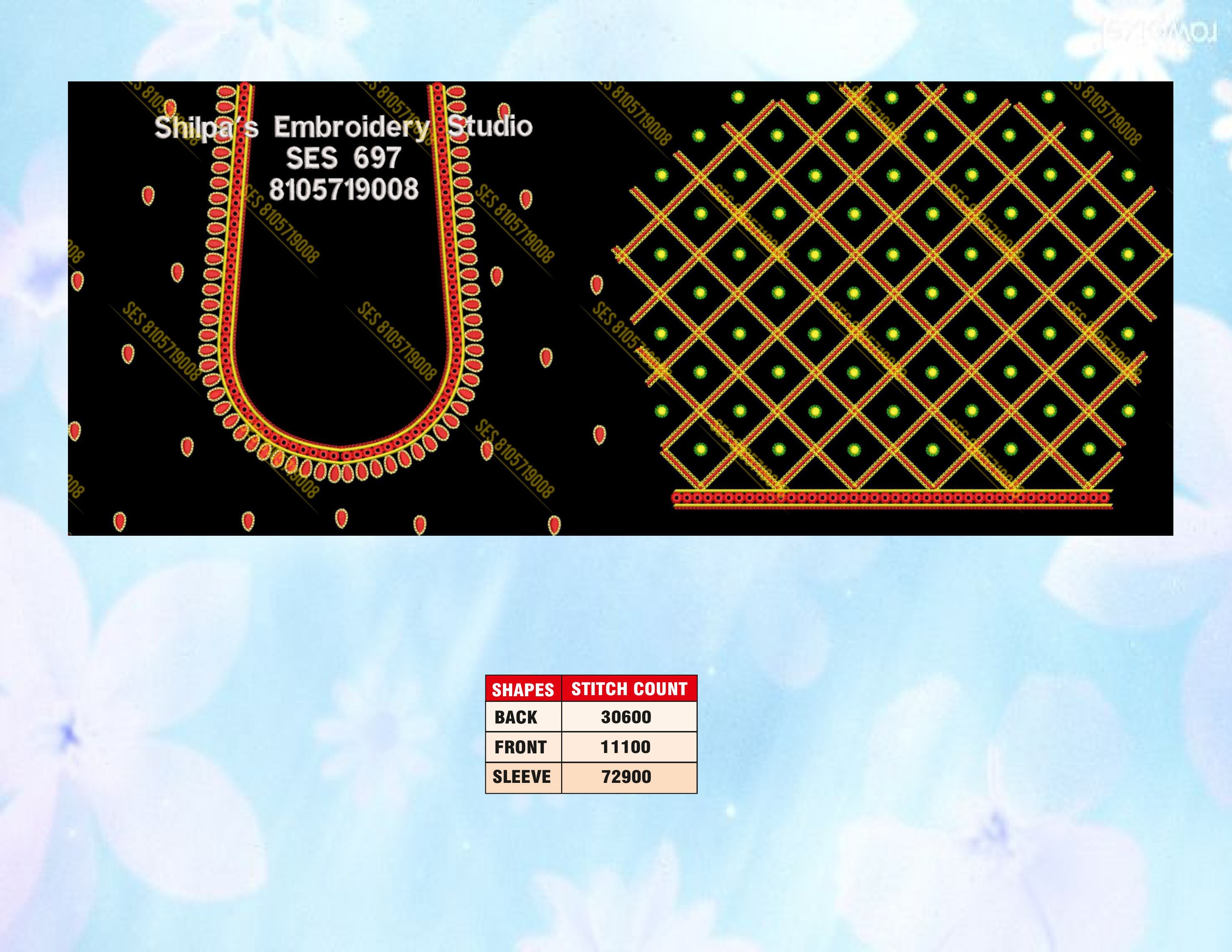 Embroidery Designs 601-700 Series