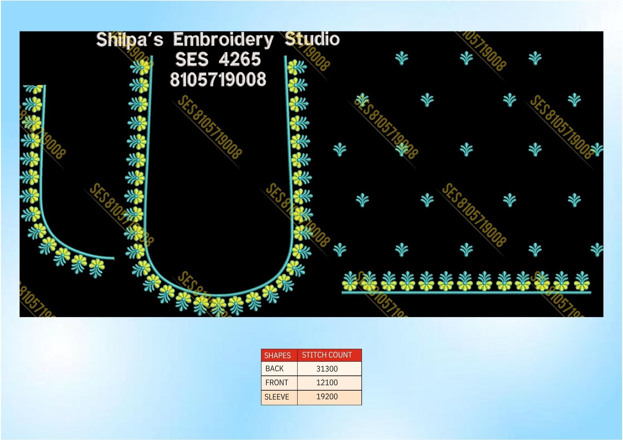 Embroidery Designs 4201-4300 Series