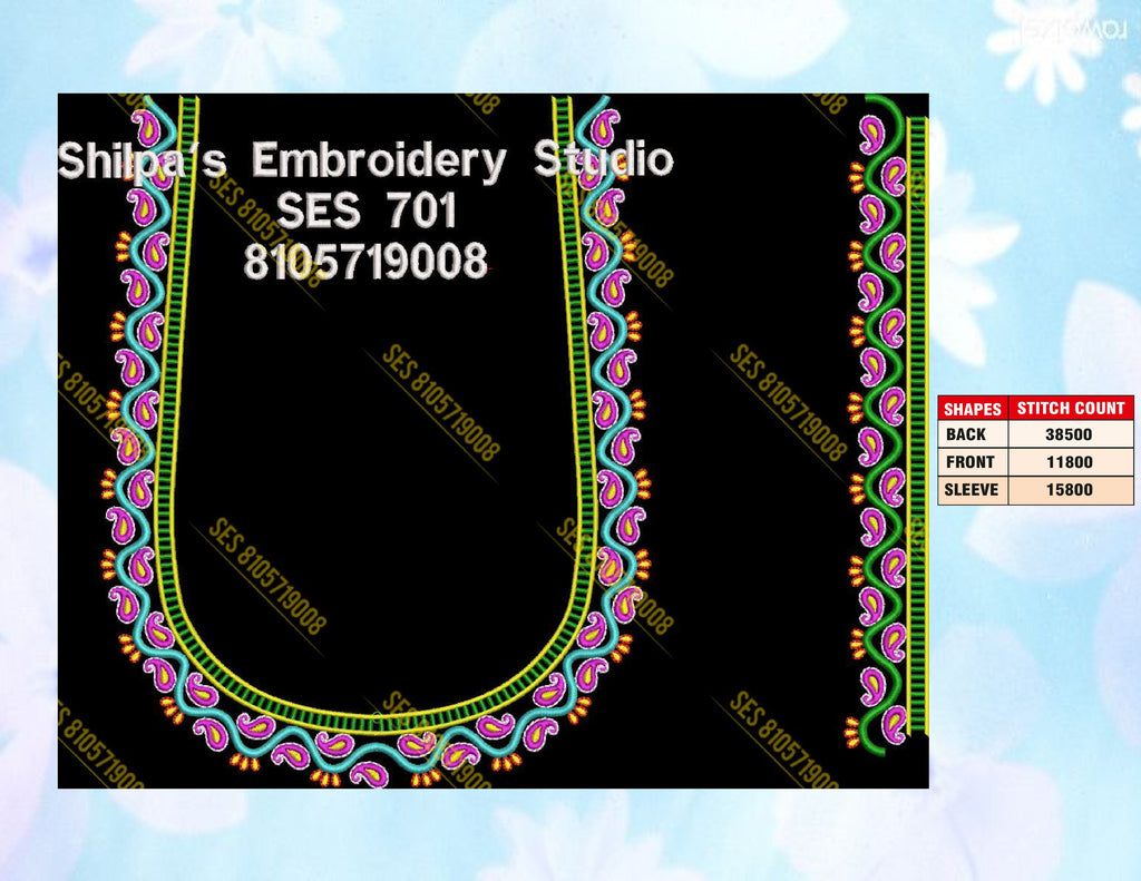 Embroidery Designs 701-800 Series