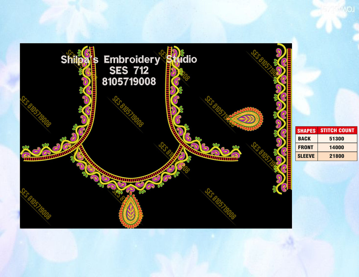 Embroidery Designs 701-800 Series