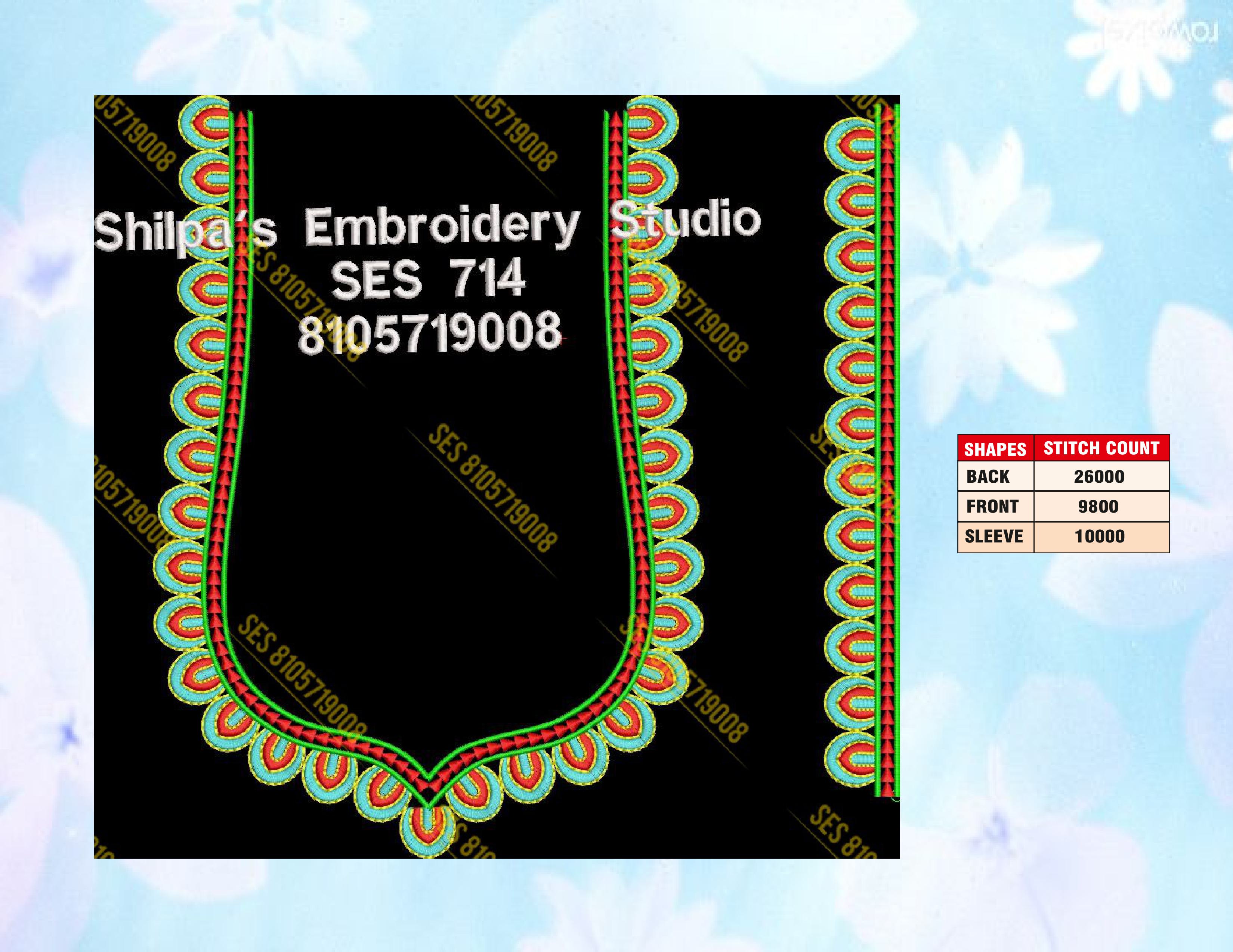 Embroidery Designs 701-800 Series