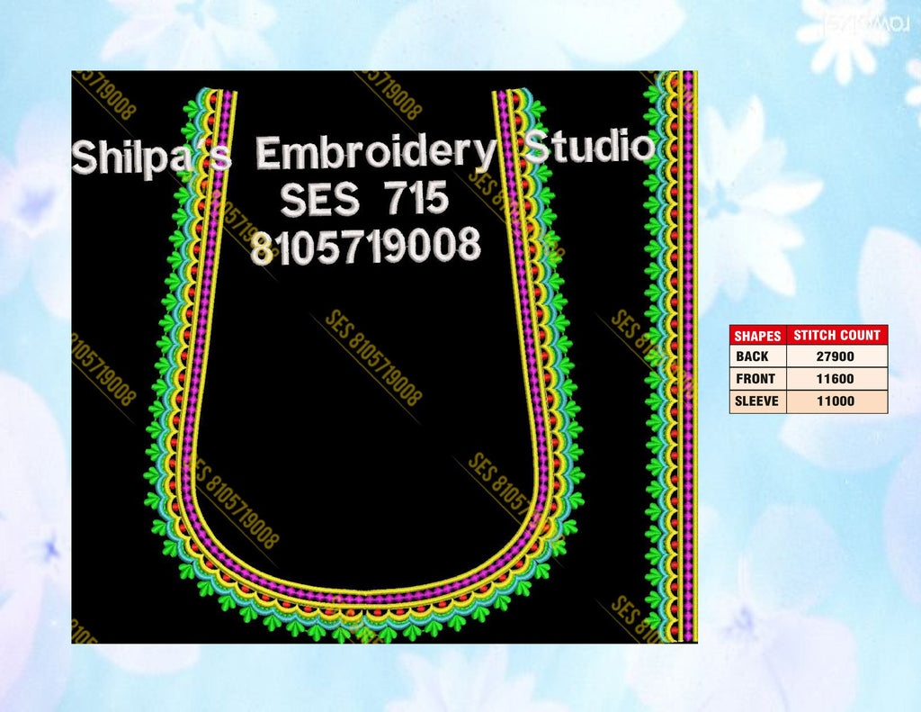 Embroidery Designs 701-800 Series