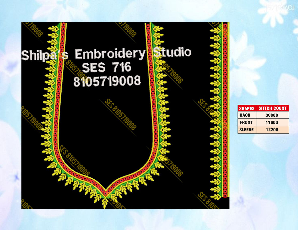 Embroidery Designs 701-800 Series