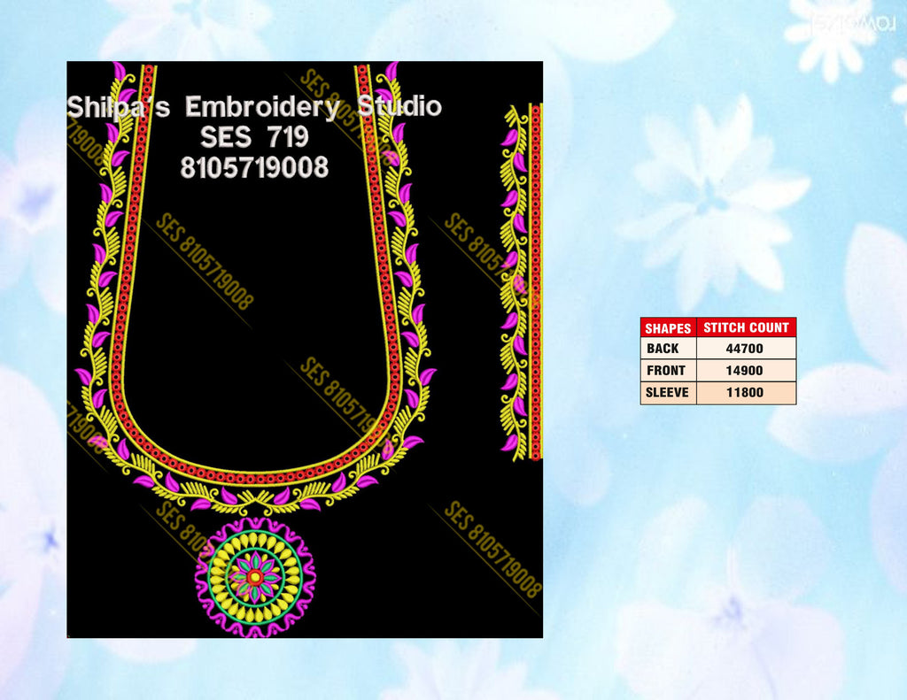 Embroidery Designs 701-800 Series