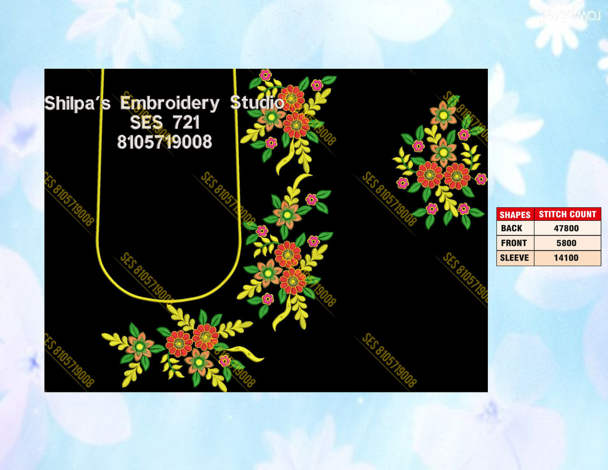 Embroidery Designs 701-800 Series