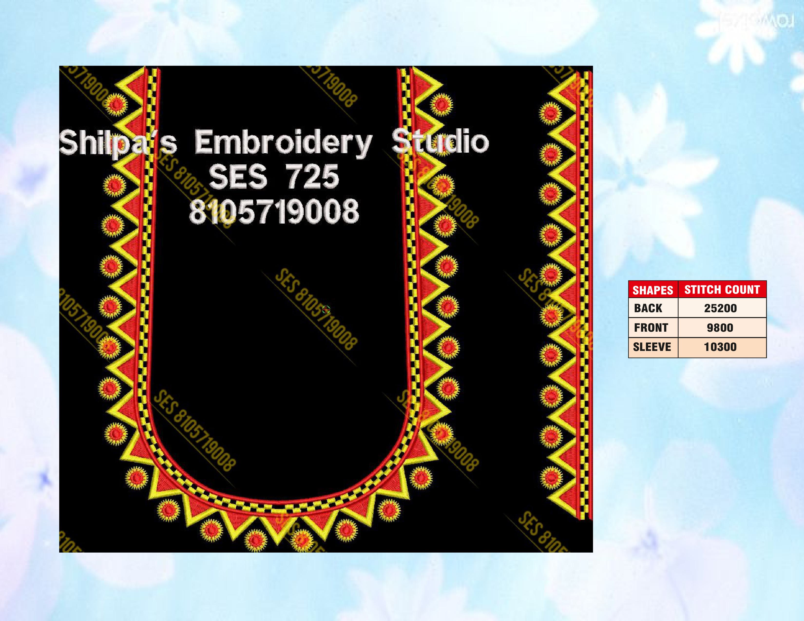 Embroidery Designs 701-800 Series