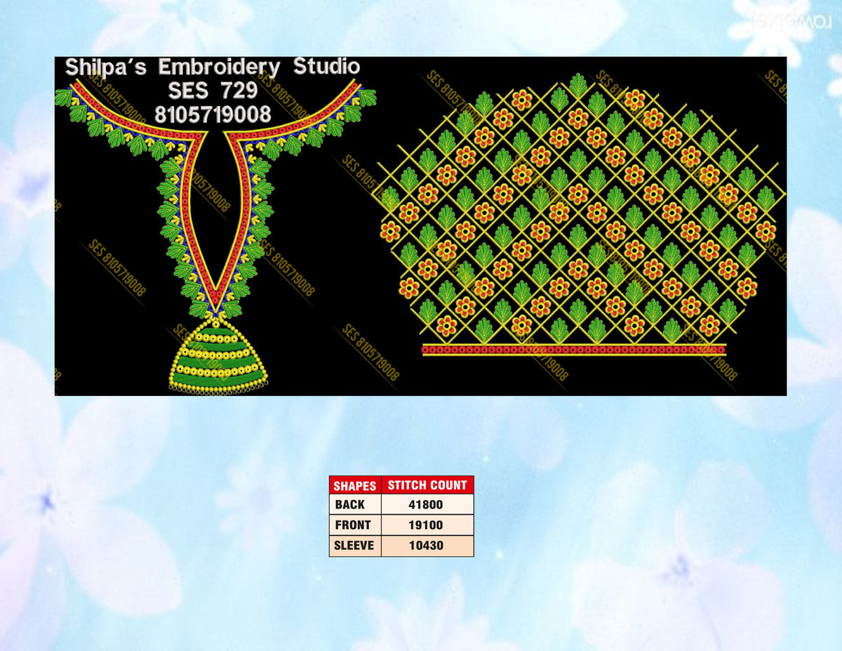 Embroidery Designs 701-800 Series