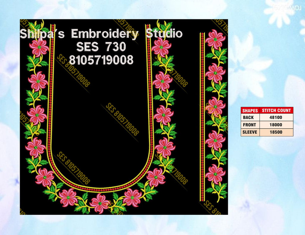 Embroidery Designs 701-800 Series