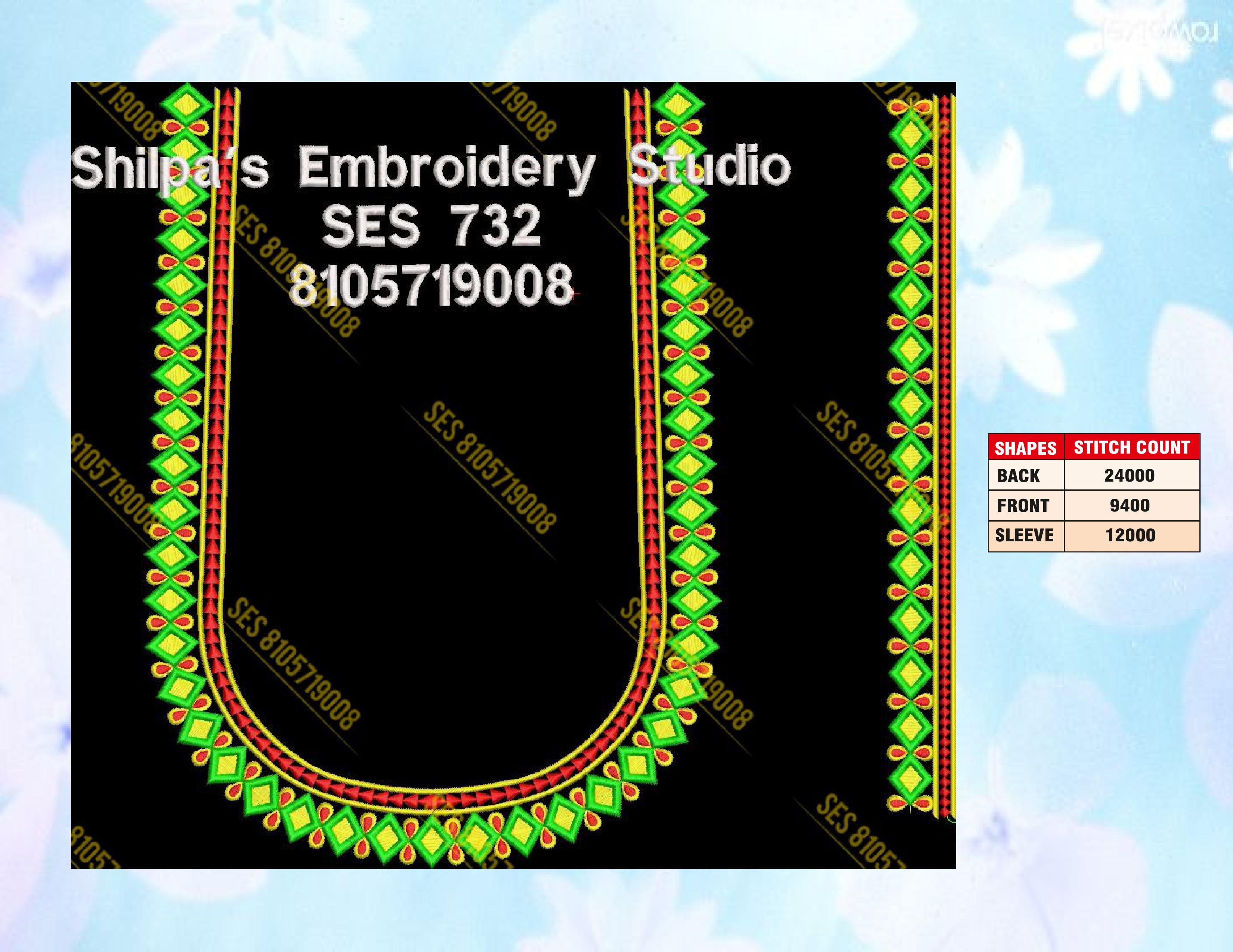 Embroidery Designs 701-800 Series