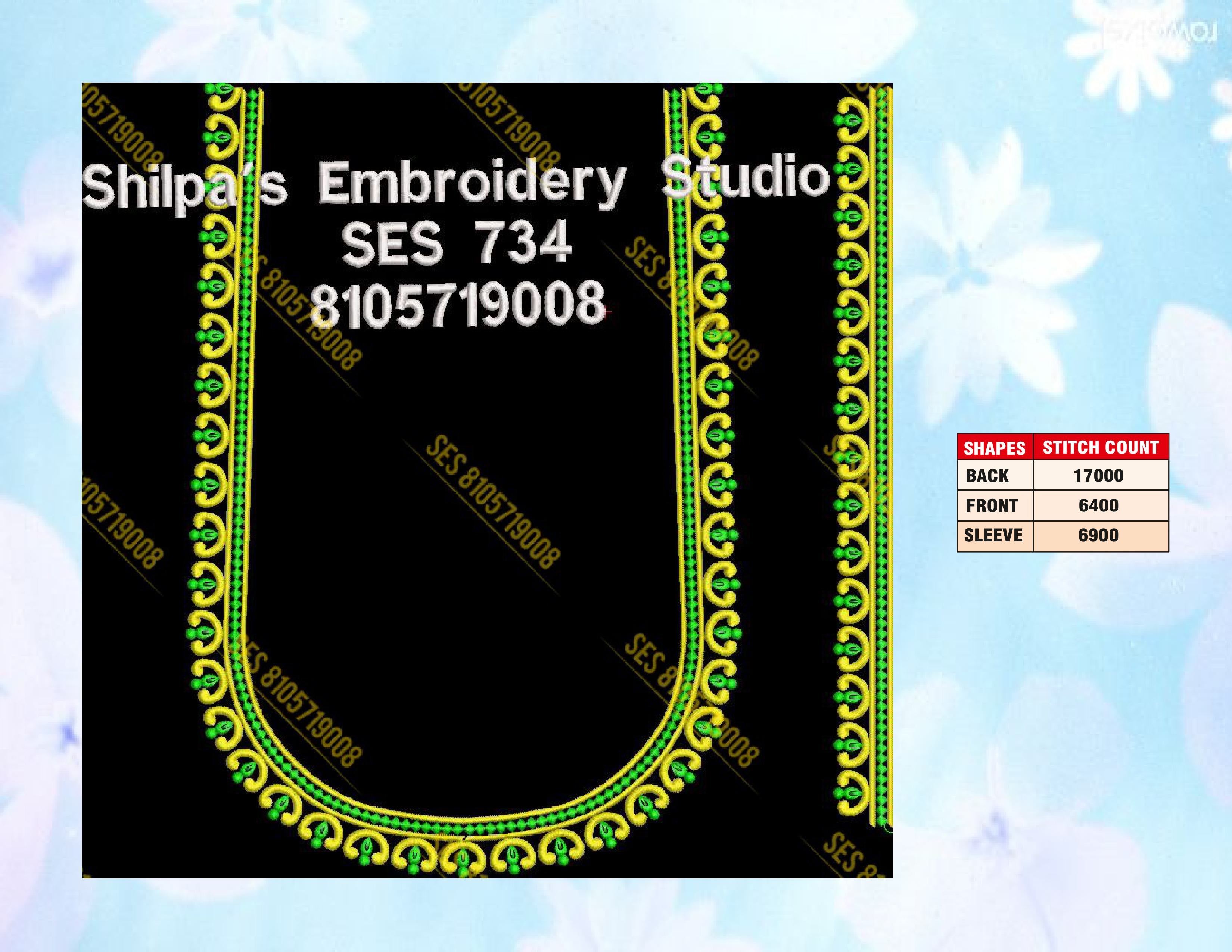 Embroidery Designs 701-800 Series