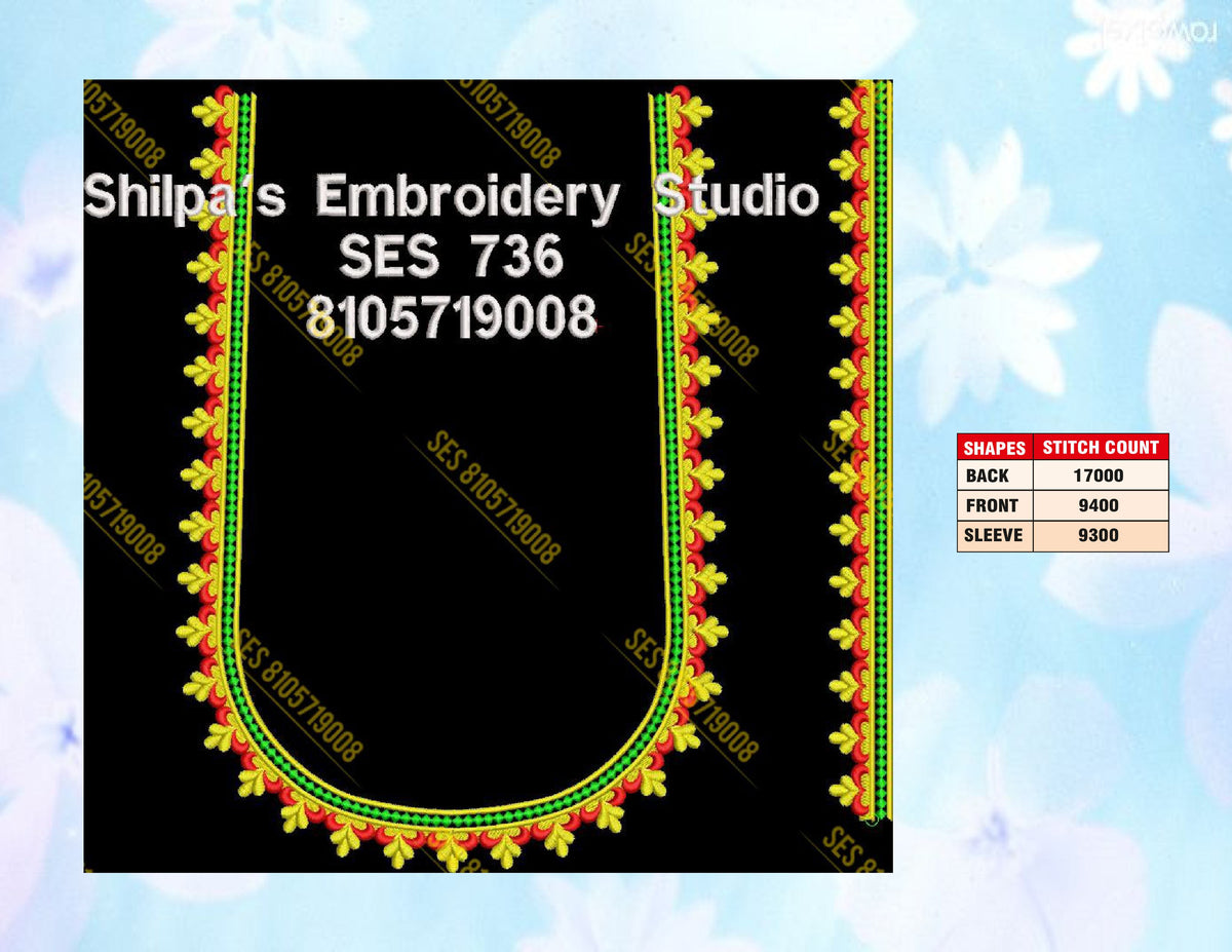 Embroidery Designs 701-800 Series