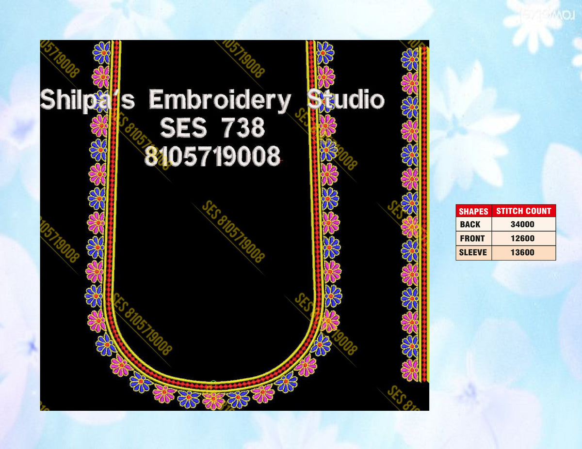 Embroidery Designs 701-800 Series