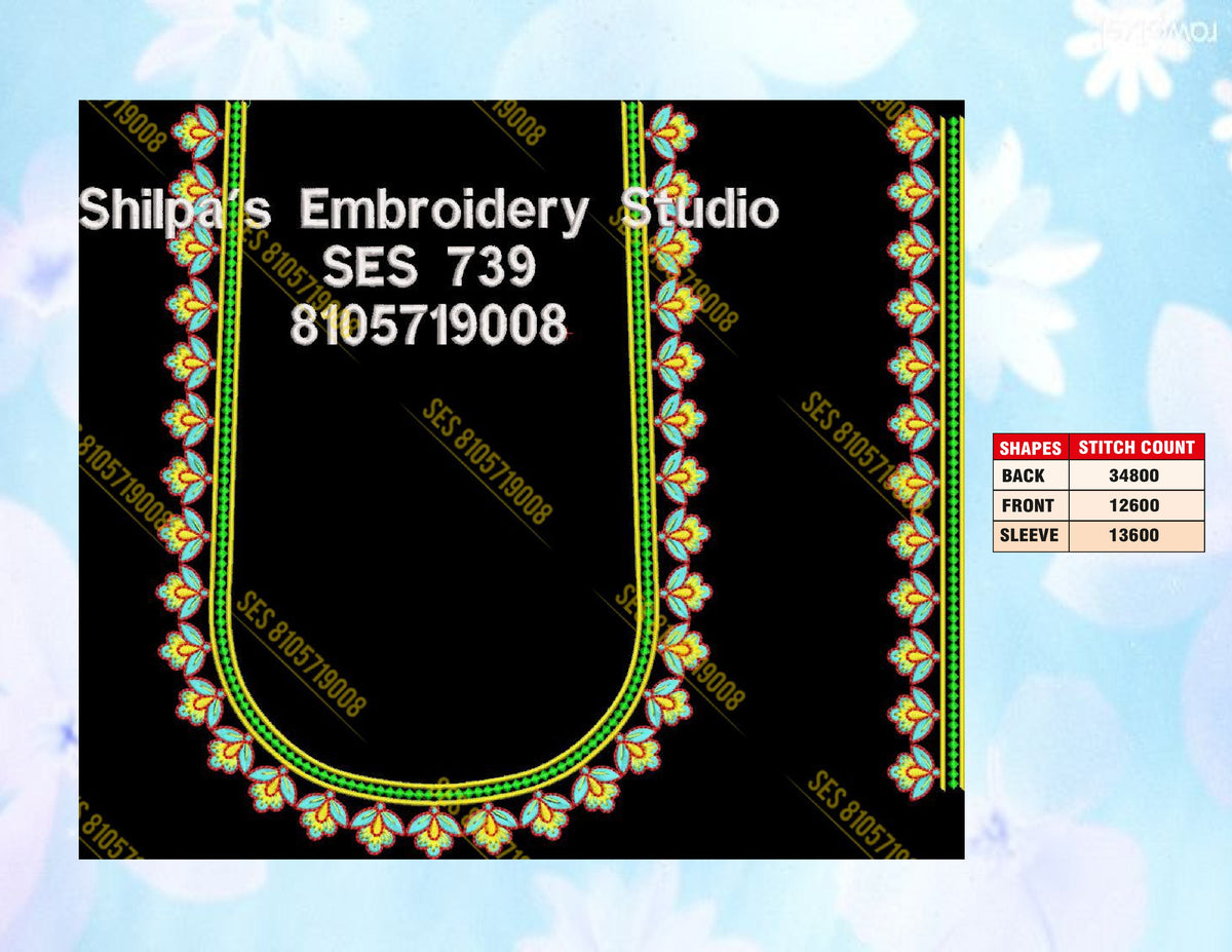 Embroidery Designs 701-800 Series