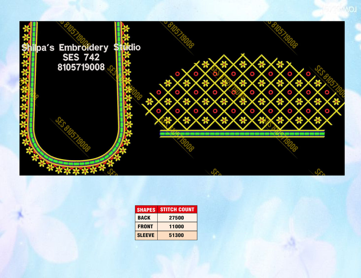 Embroidery Designs 701-800 Series