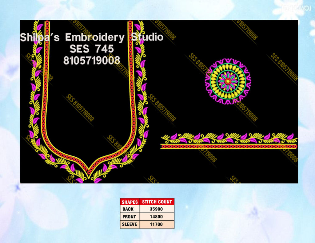 Embroidery Designs 701-800 Series