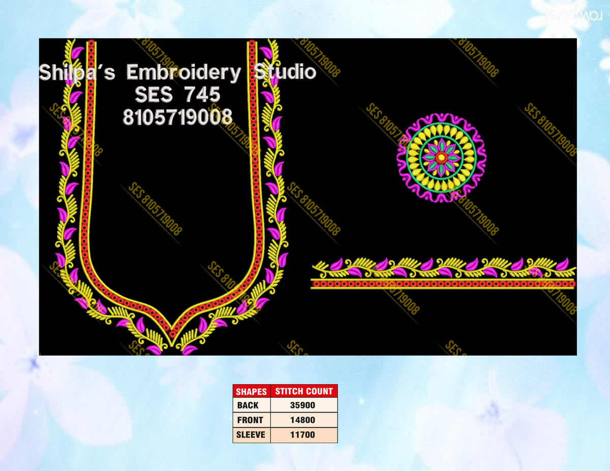 Embroidery Designs 701-800 Series