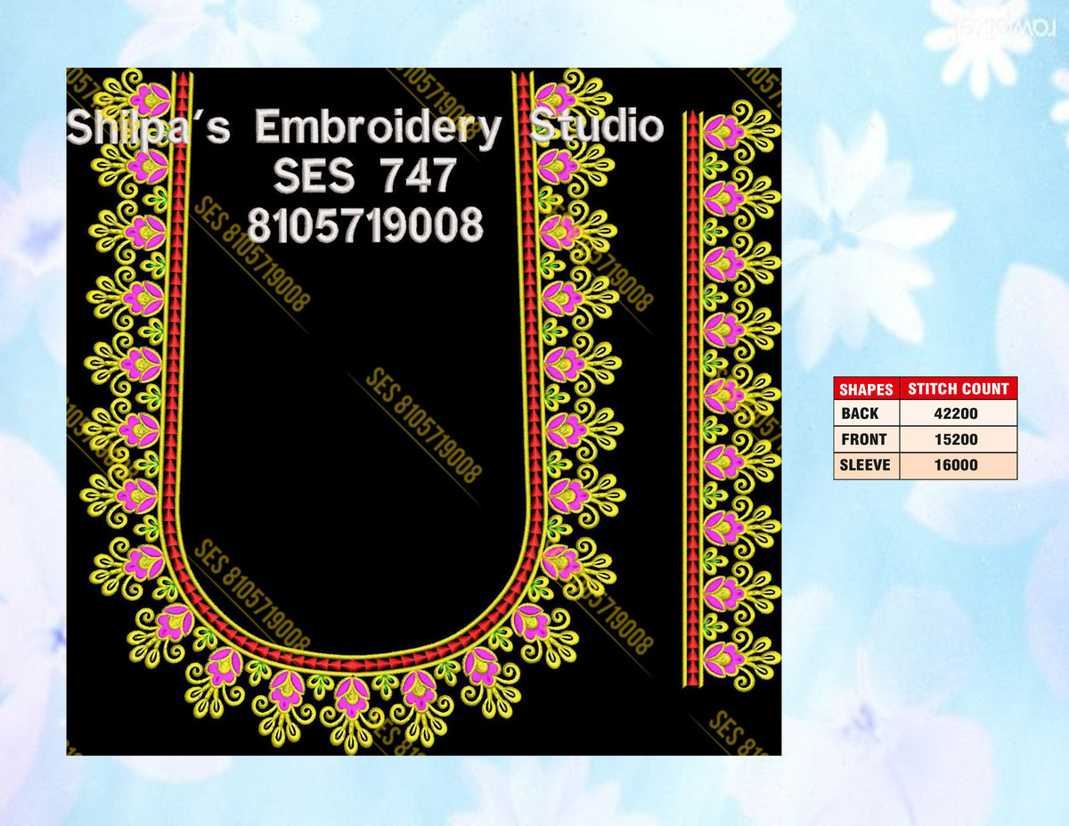 Embroidery Designs 701-800 Series
