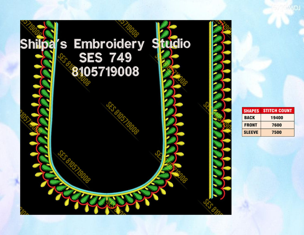 Embroidery Designs 701-800 Series