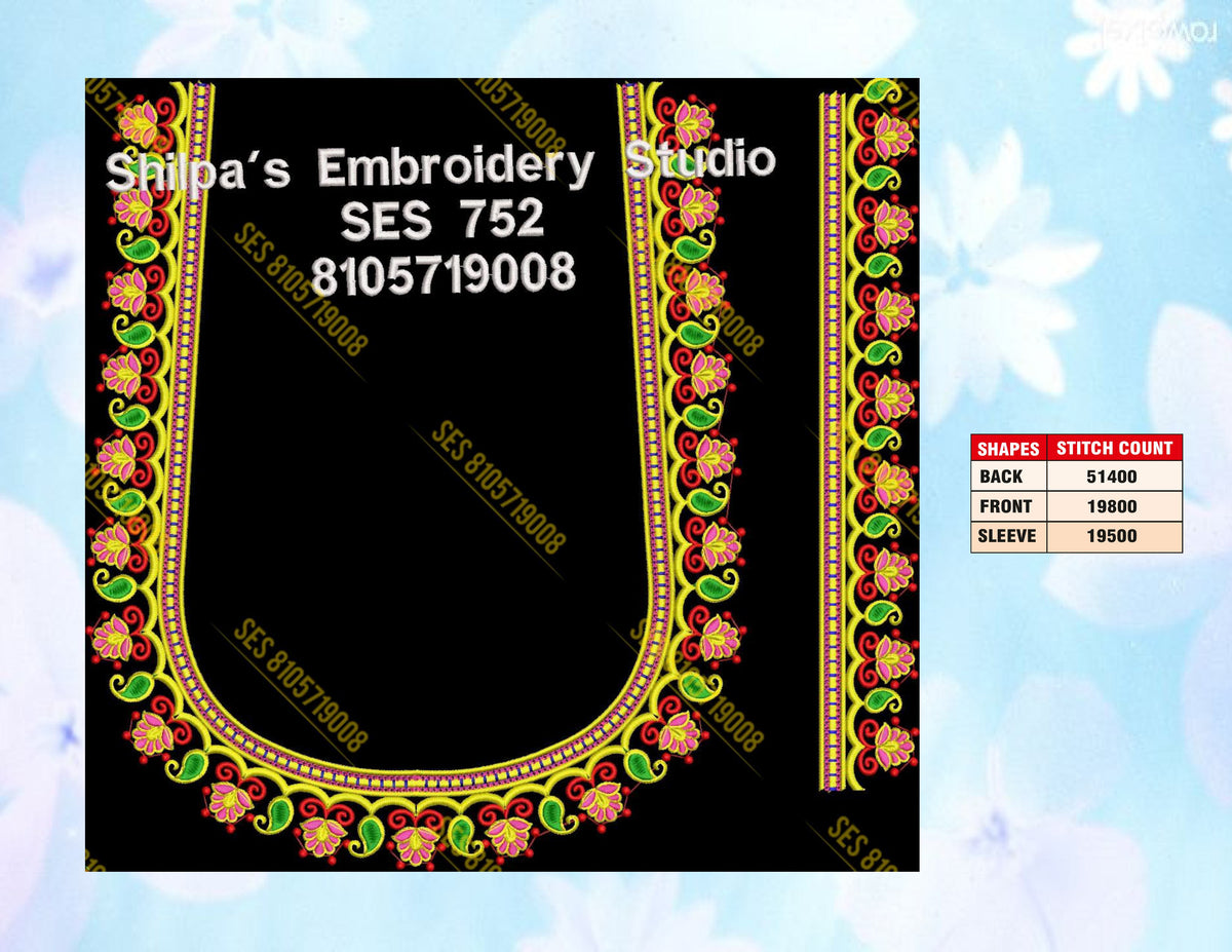 Embroidery Designs 701-800 Series