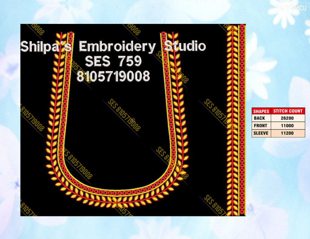 Embroidery Designs 701-800 Series