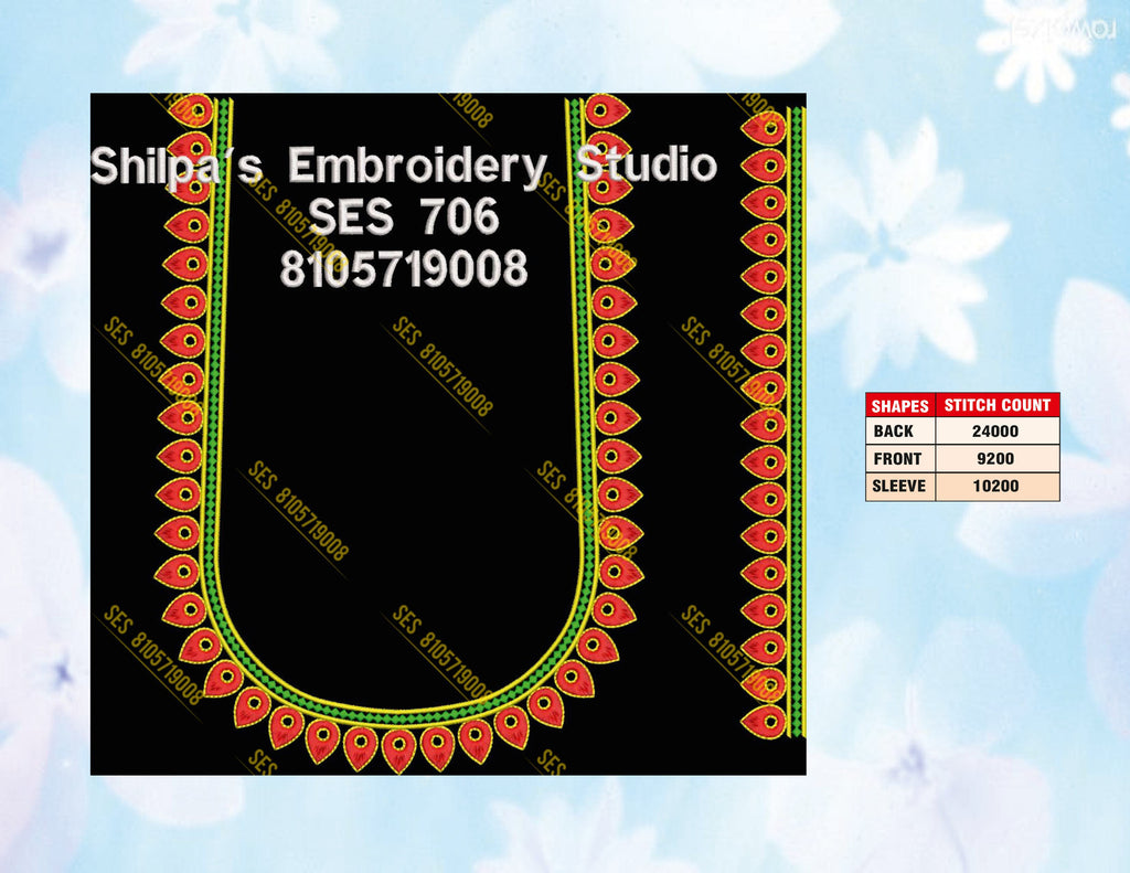 Embroidery Designs 701-800 Series