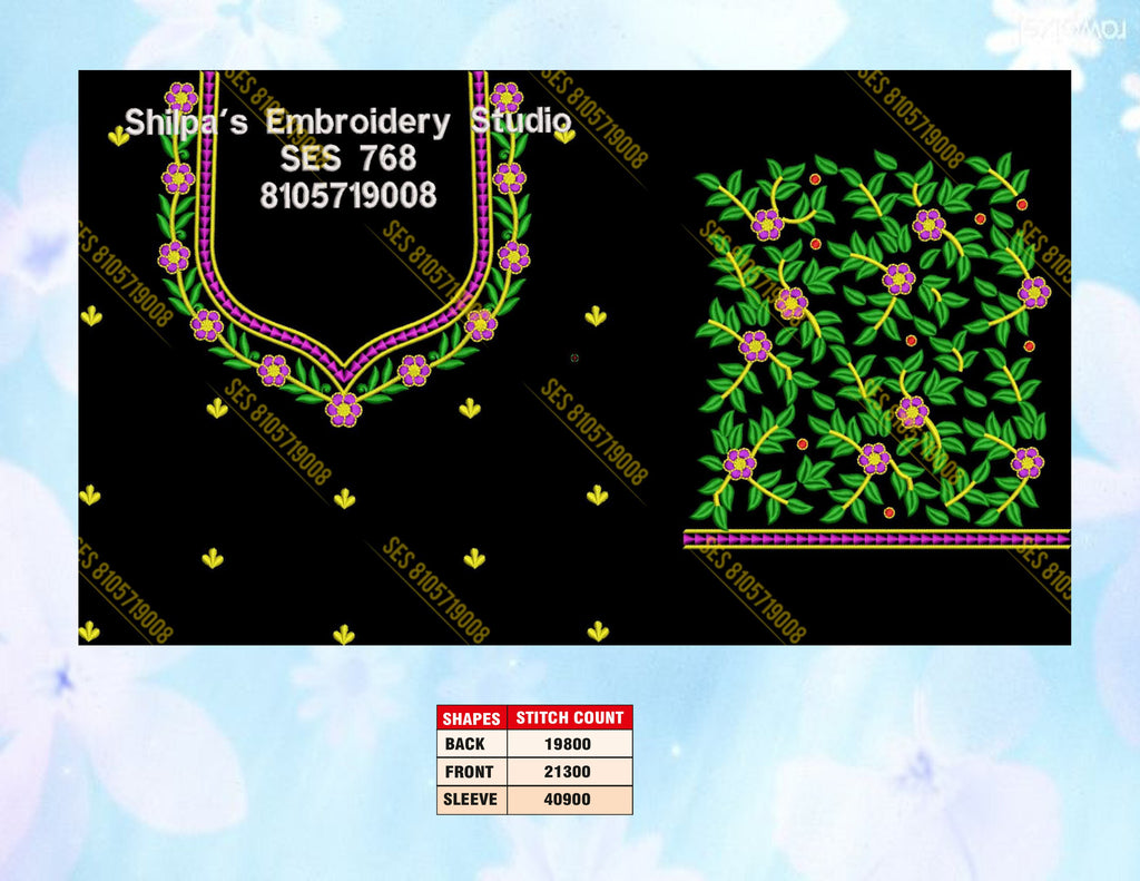 Embroidery Designs 701-800 Series