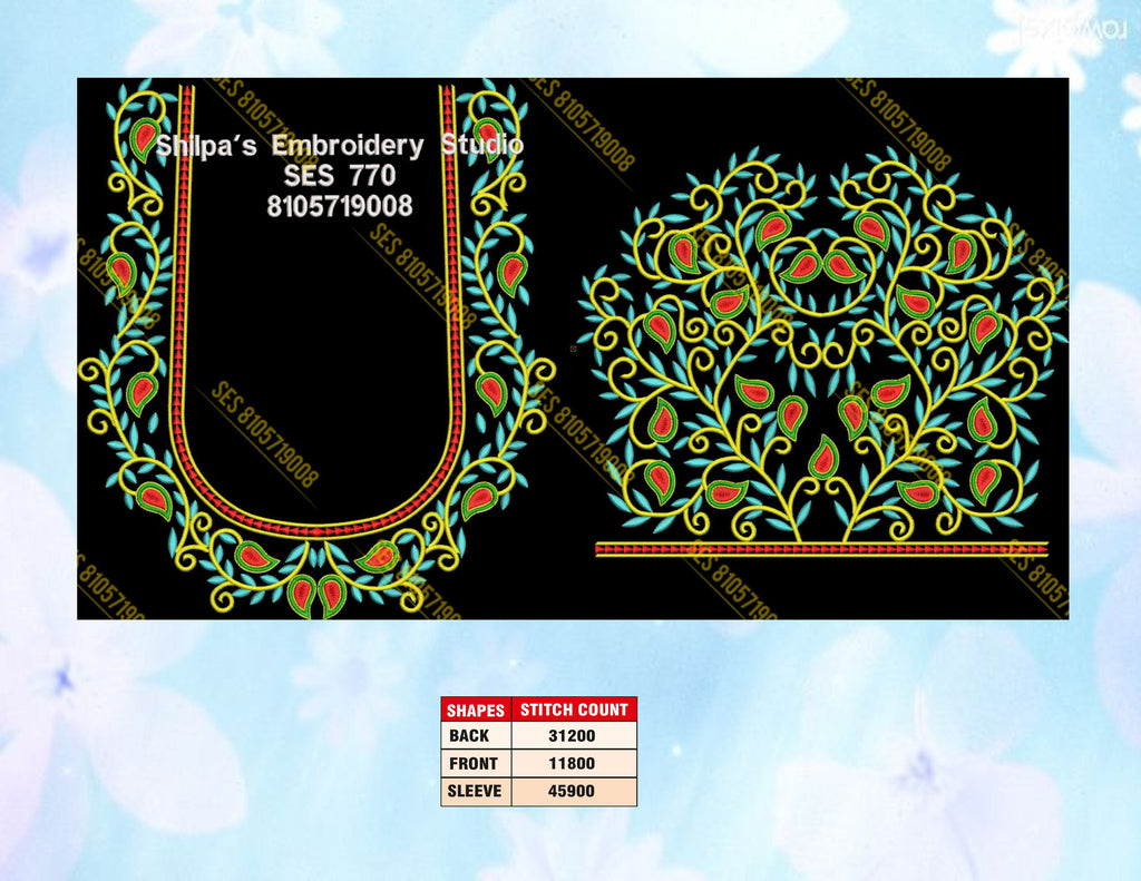 Embroidery Designs 701-800 Series