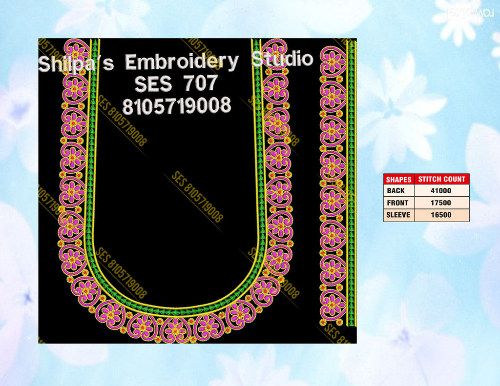 Embroidery Designs 701-800 Series