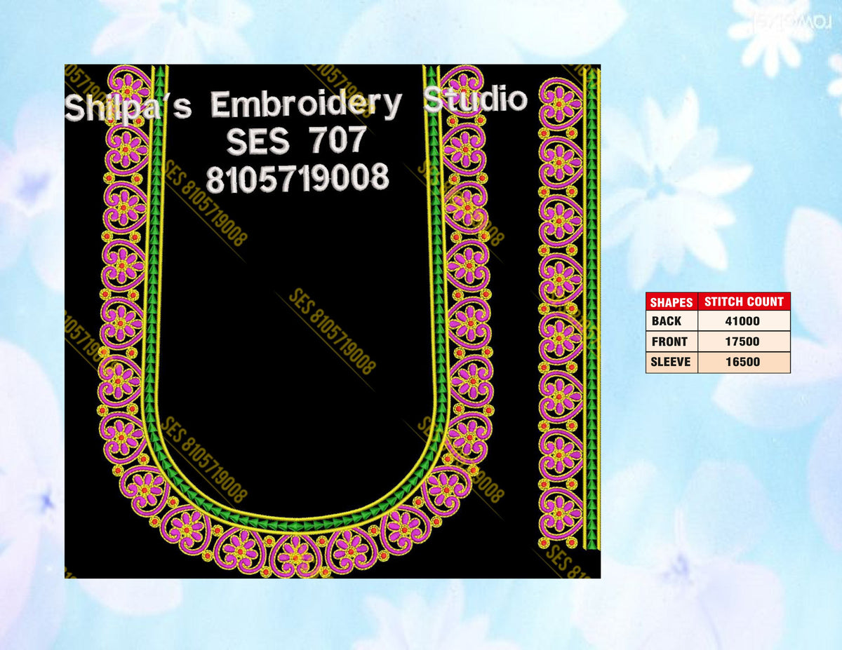 Embroidery Designs 701-800 Series