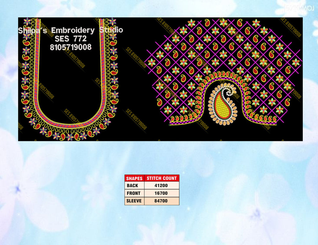 Embroidery Designs 701-800 Series