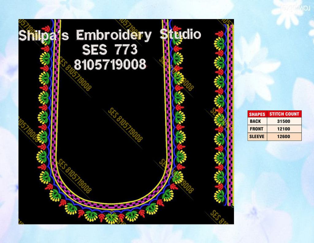 Embroidery Designs 701-800 Series