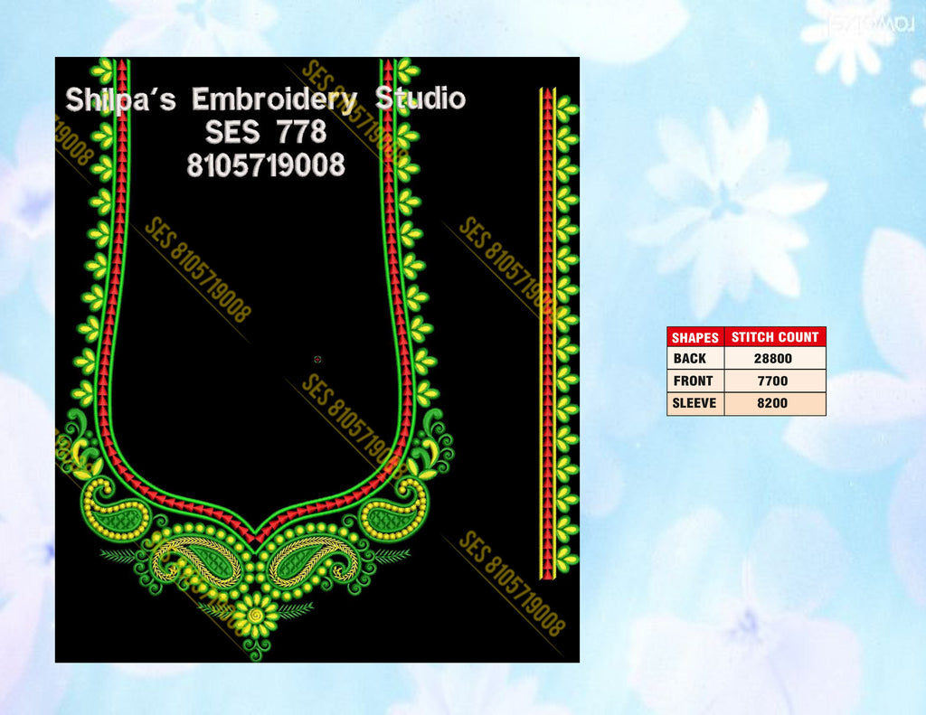 Embroidery Designs 701-800 Series