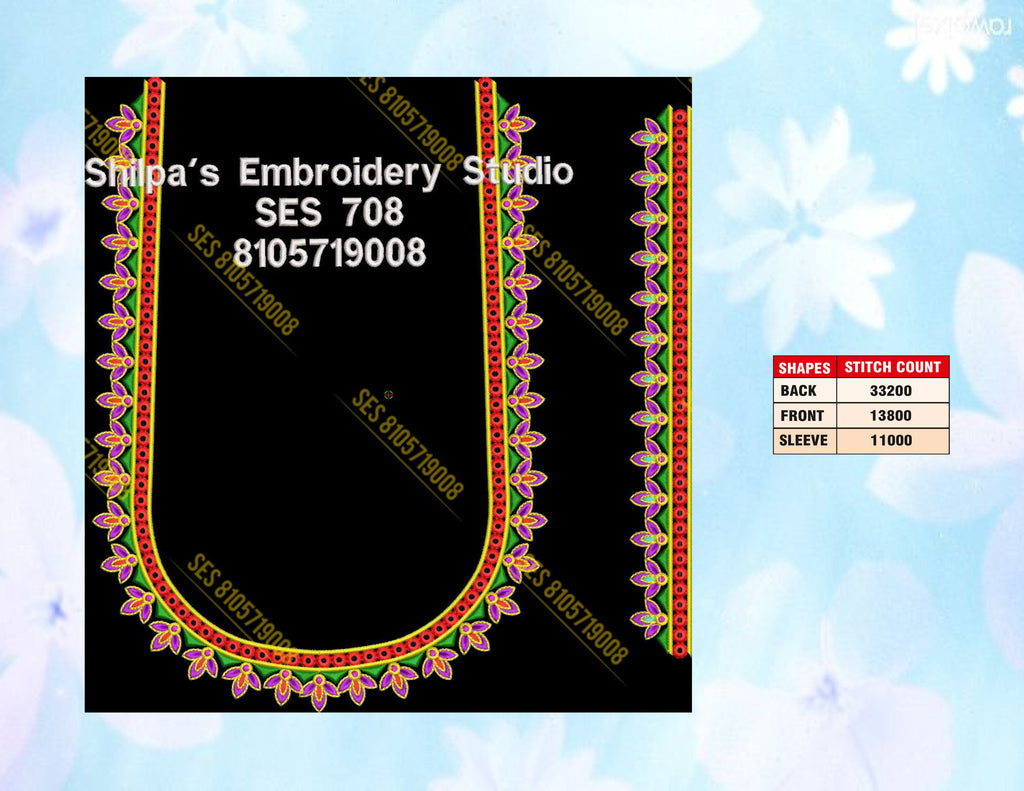 Embroidery Designs 701-800 Series