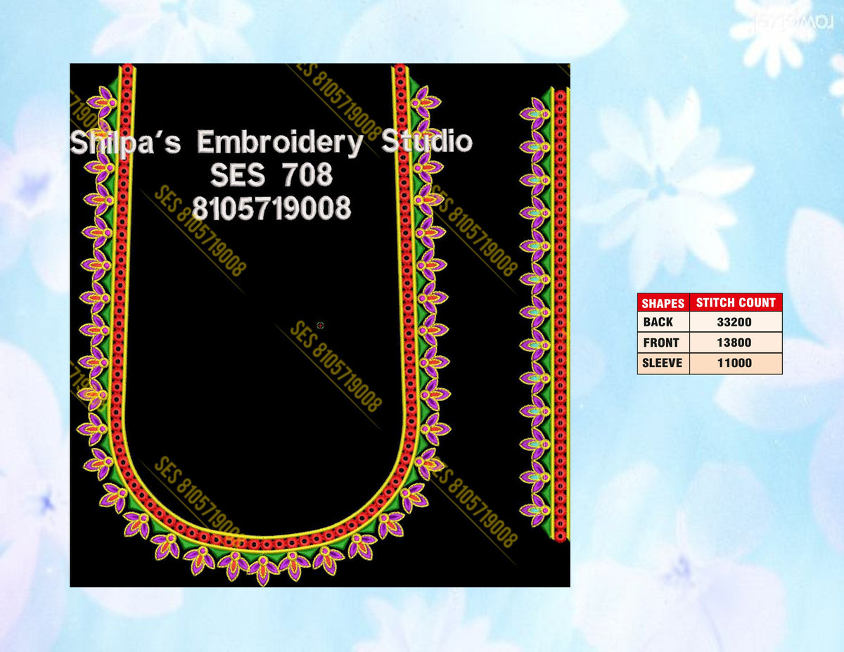 Embroidery Designs 701-800 Series