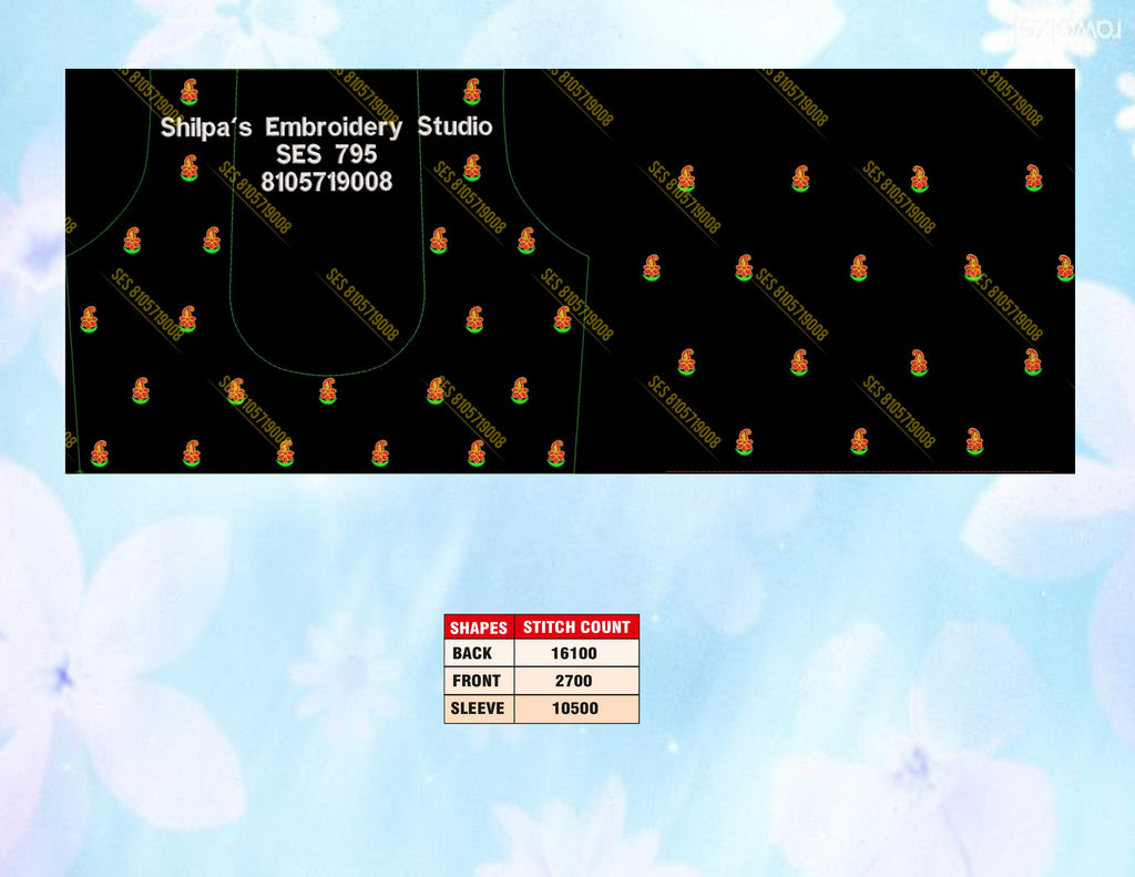 Embroidery Designs 701-800 Series