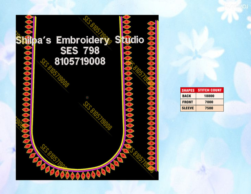 Embroidery Designs 701-800 Series