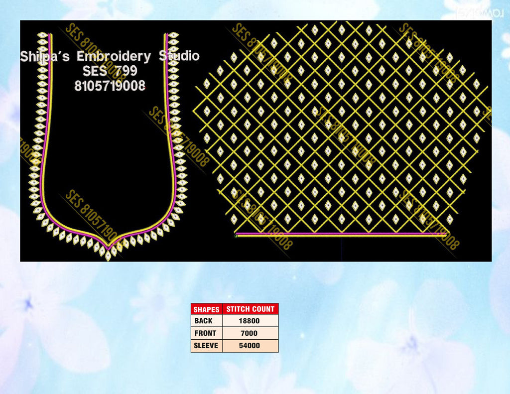 Embroidery Designs 701-800 Series