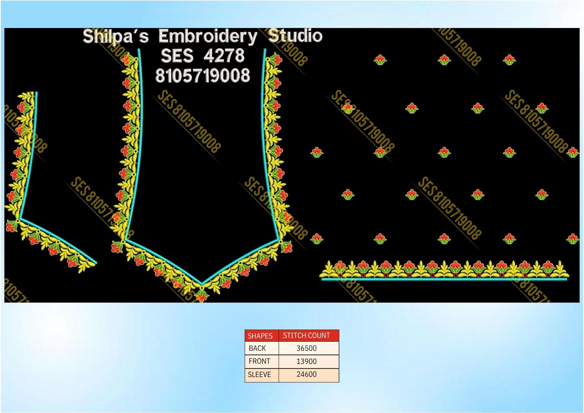 Embroidery Designs 4201-4300 Series
